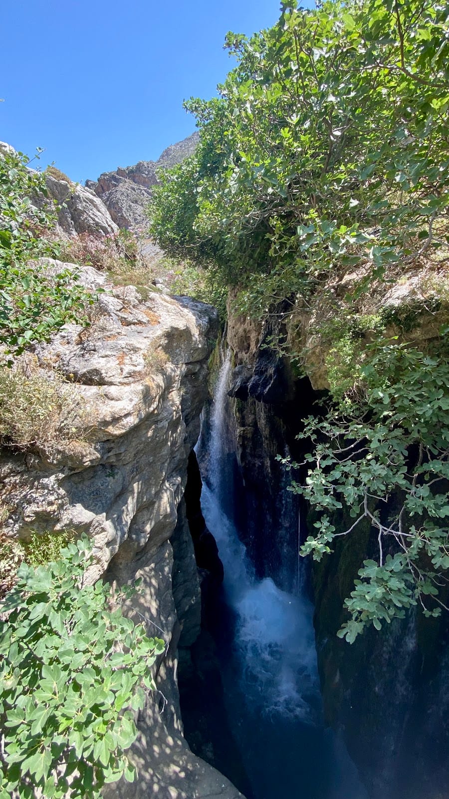Big Waterfall in Kourtaliotiko Gorge