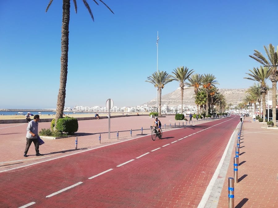 Corniche de la plage d'Agadir