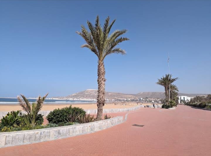 Corniche de la plage d'Agadir