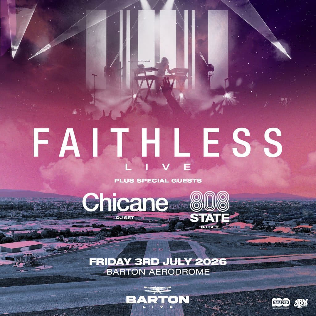 Faithless LIVE at Manchester's Barton Aerodrome, July 2026
