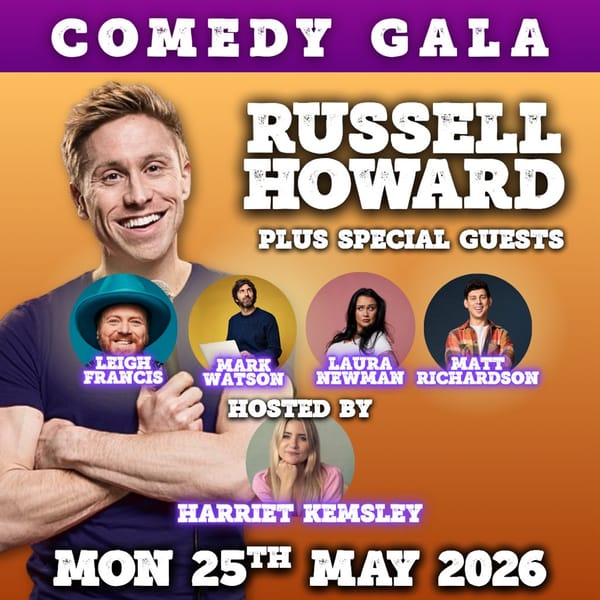 Russell Howard & comedy friends light up Bristol in May