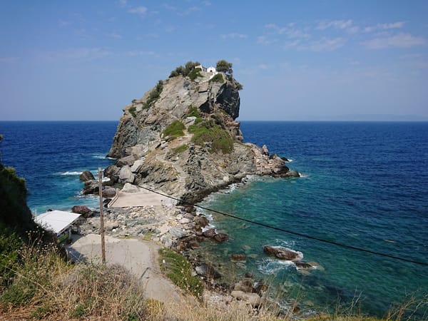 See Mamma Mia performed on the actual island it was filmed — Skopelos's hidden bay
