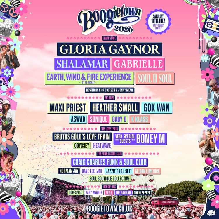 Boogietown 2026 at Apps Court Farm, Walton-on-Thames