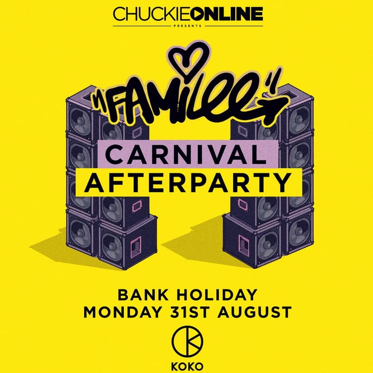 Chuckie Online's Notting Hill Carnival Afterparty at KOKO, Camden
